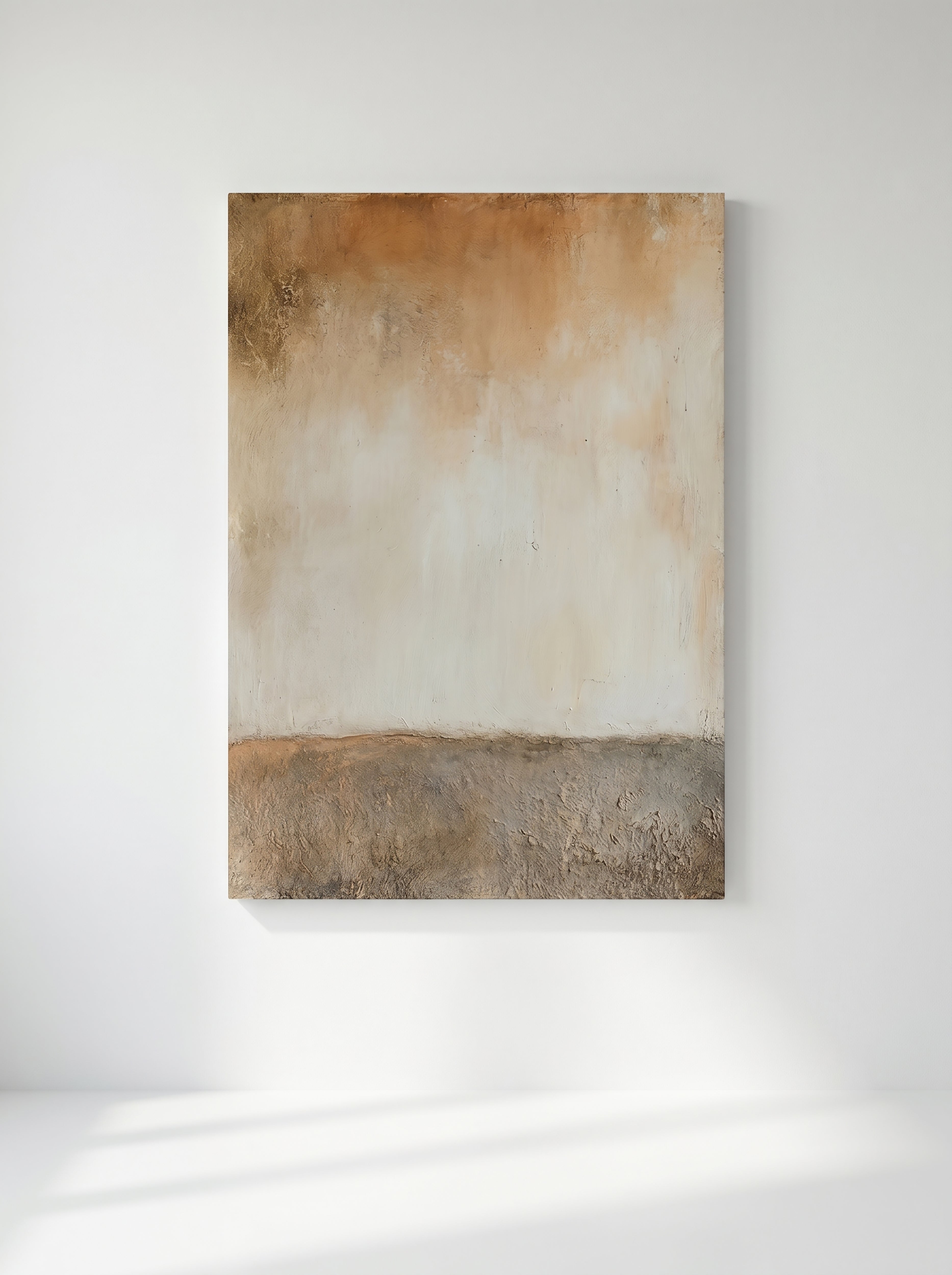 Tranquil Horizon Hand-Painted Oil on Canvas