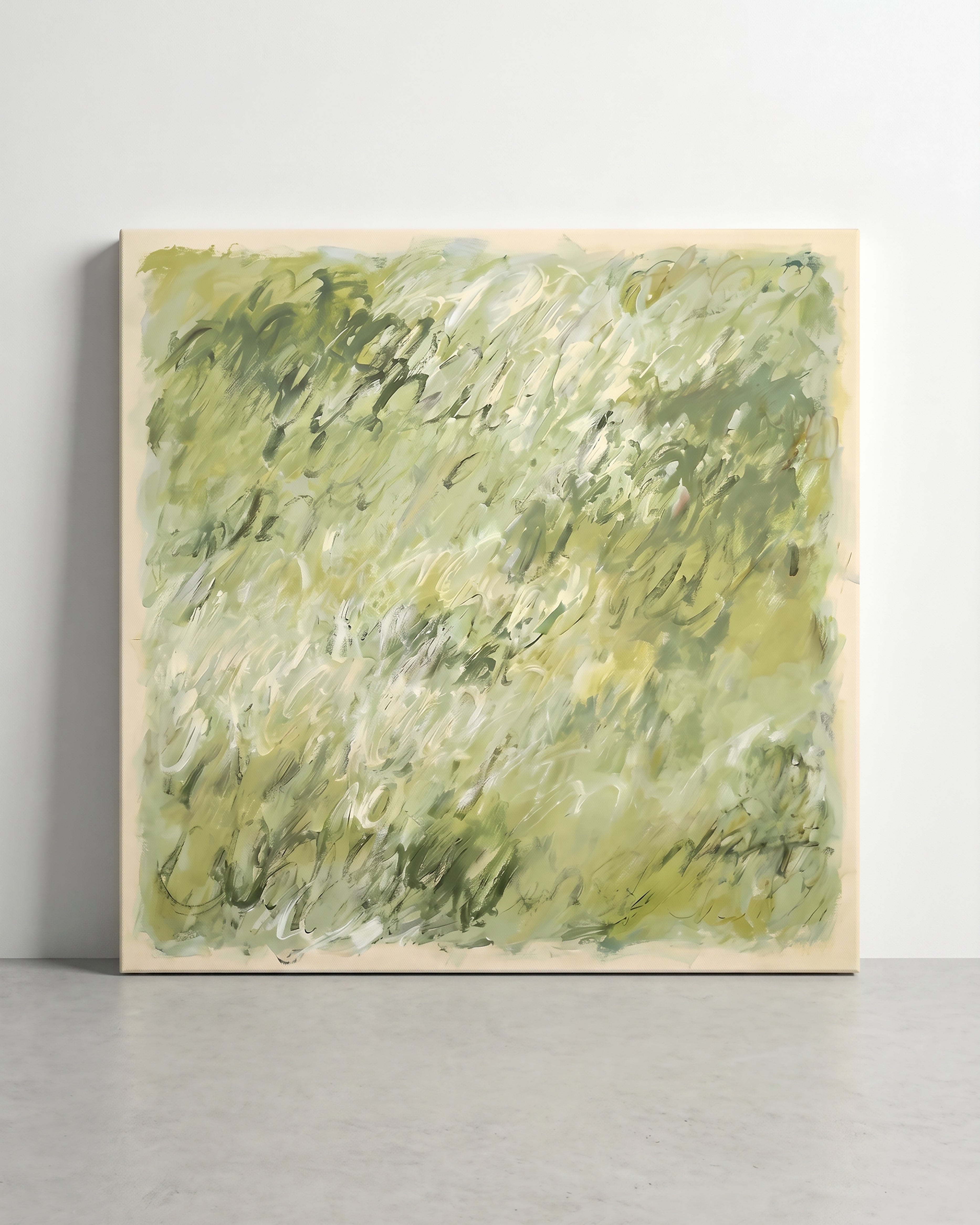 Spring Meadow Hand-Painted Oil on Canvas