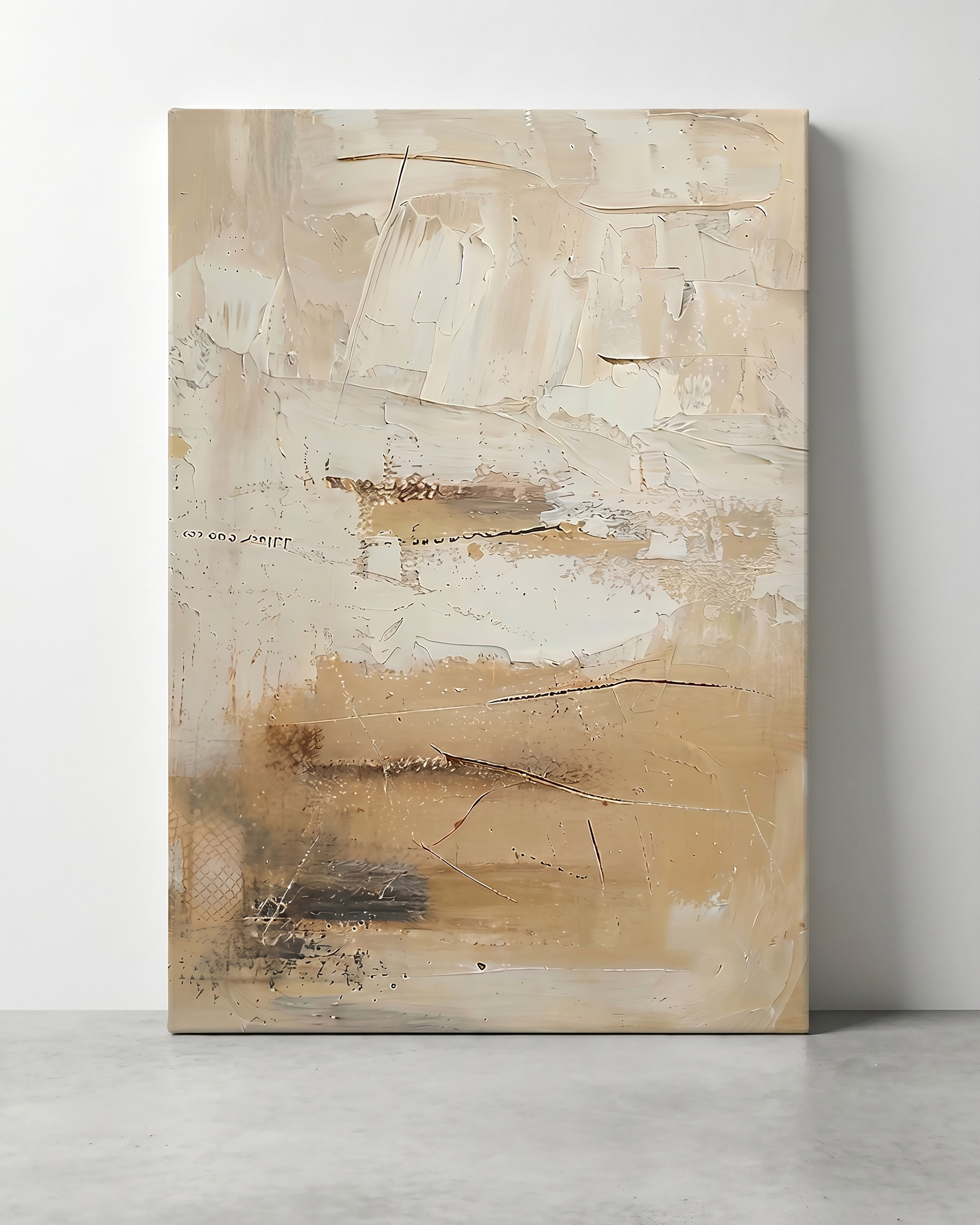 Golden Harmony Hand-Painted Oil on Canvas