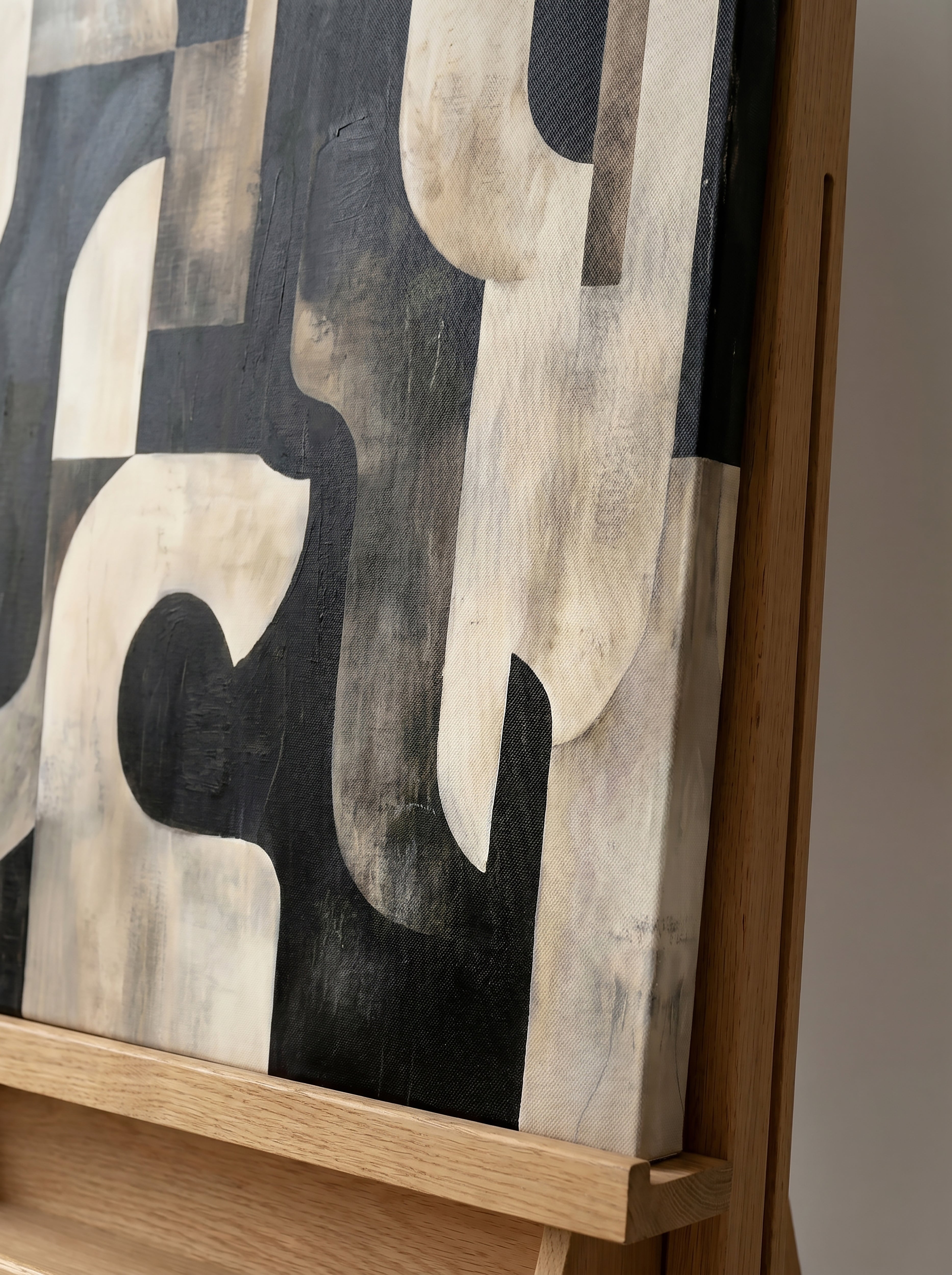 Silent Geometry Hand-Painted Oil on Canvas