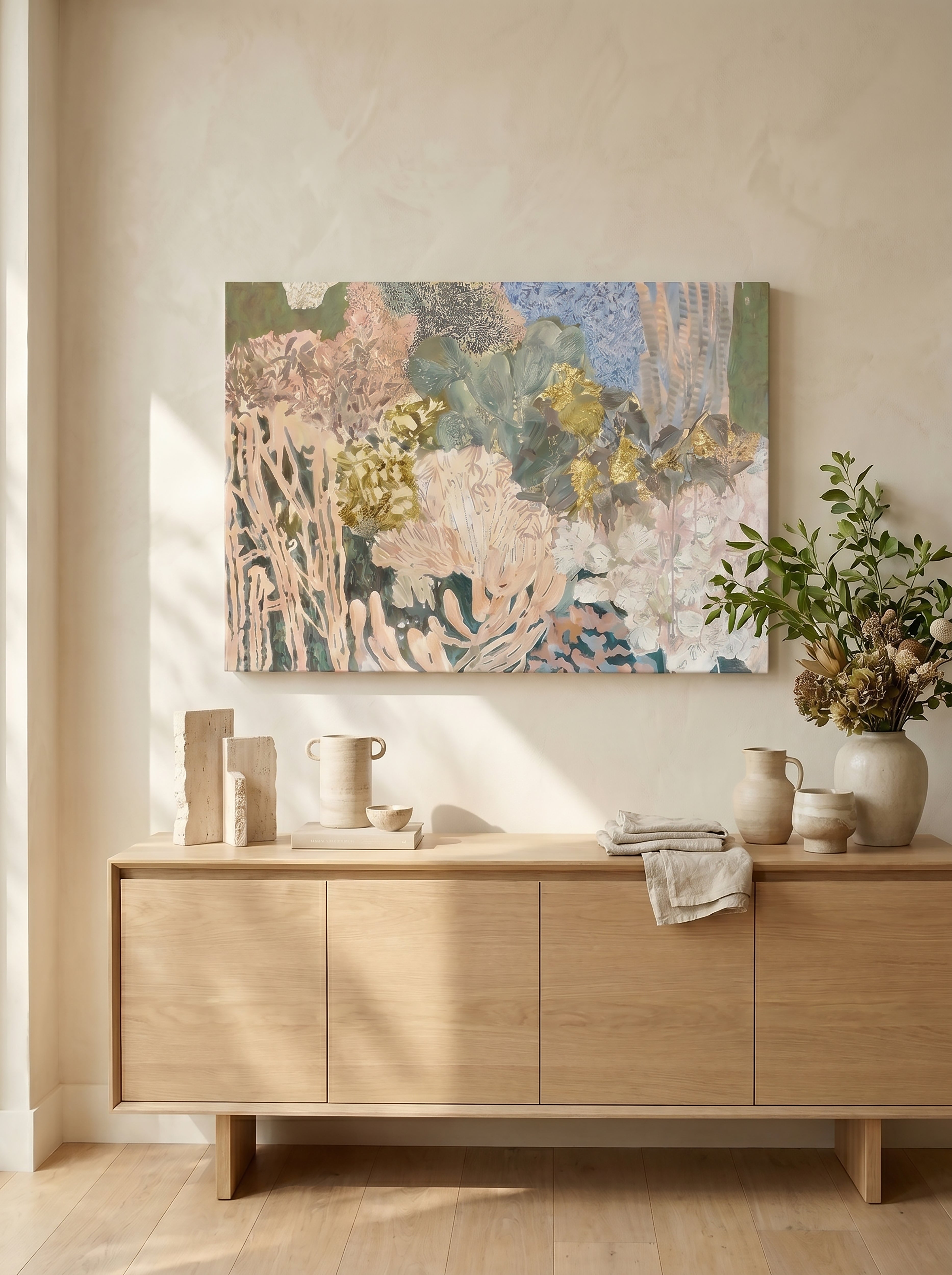 Floral Blessing Hand-Painted Oil on Canvas