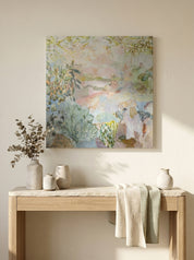 Verdant Whisper Hand-Painted Oil on Canvas