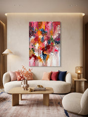 Fu Ying Hand-Painted Oil on Canvas