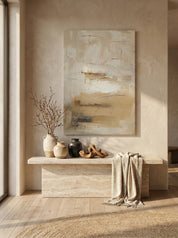Golden Harmony Hand-Painted Oil on Canvas