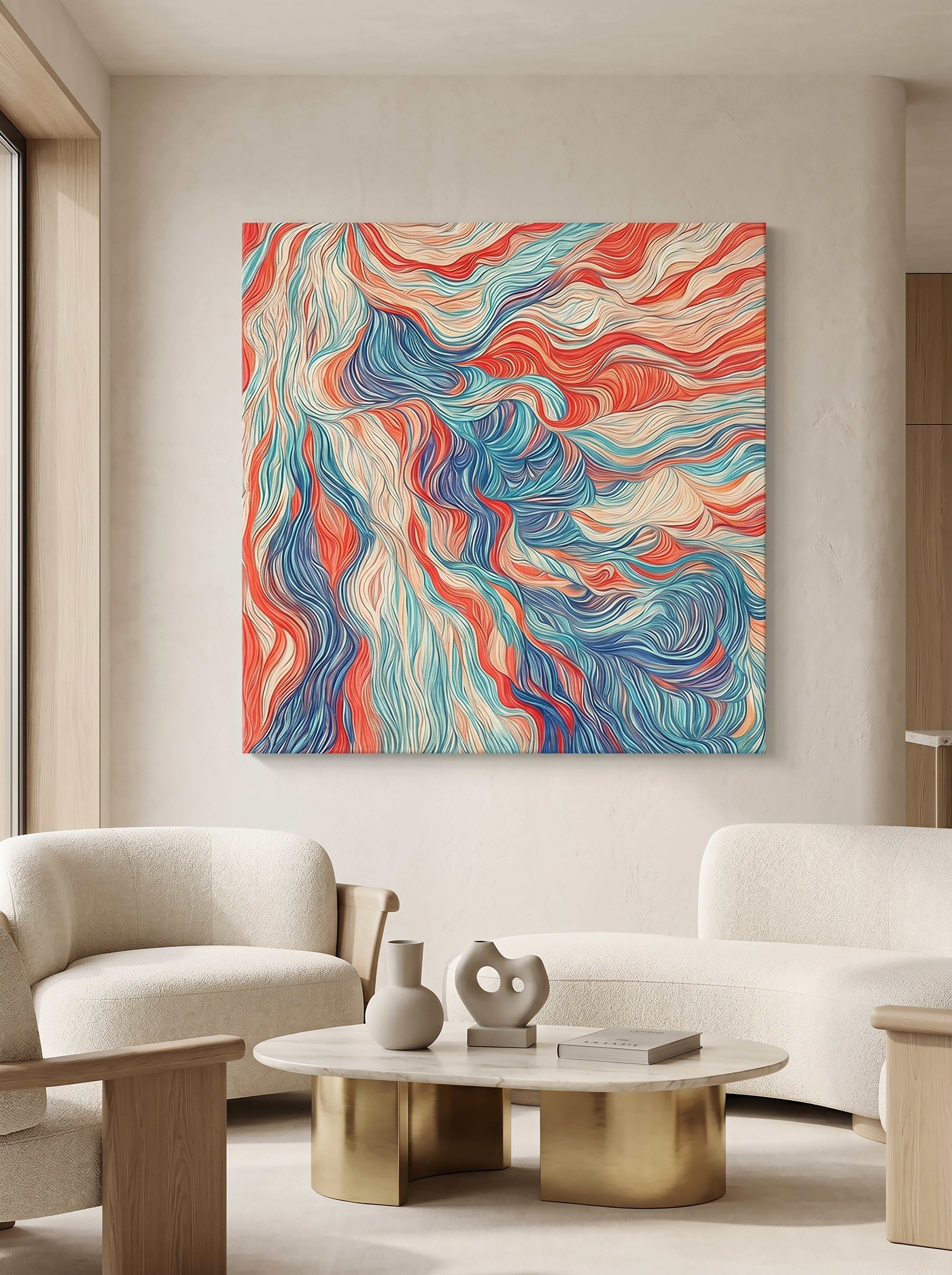 Auspicious Clouds Hand-Painted Oil on Canvas