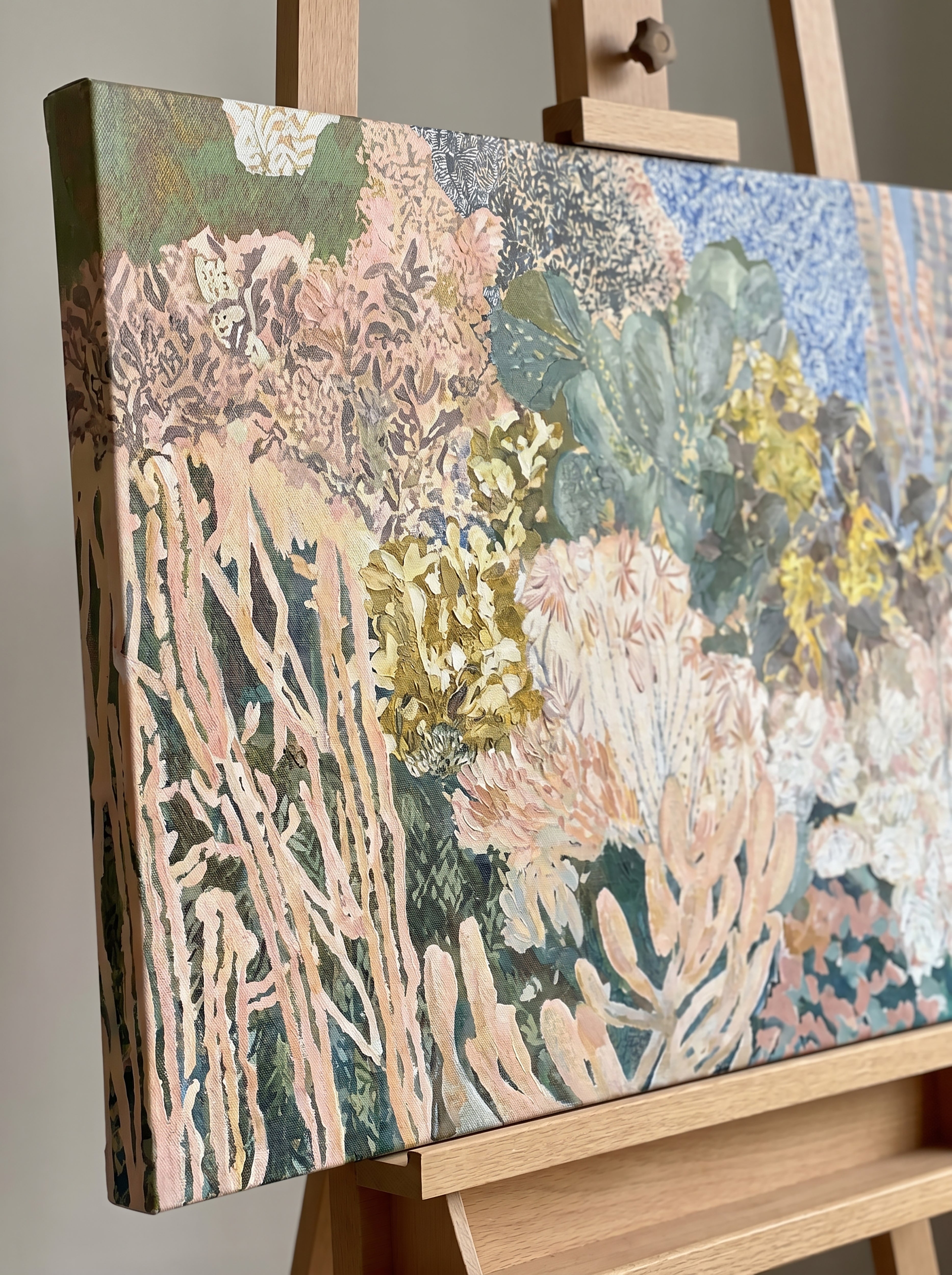 Floral Blessing Hand-Painted Oil on Canvas